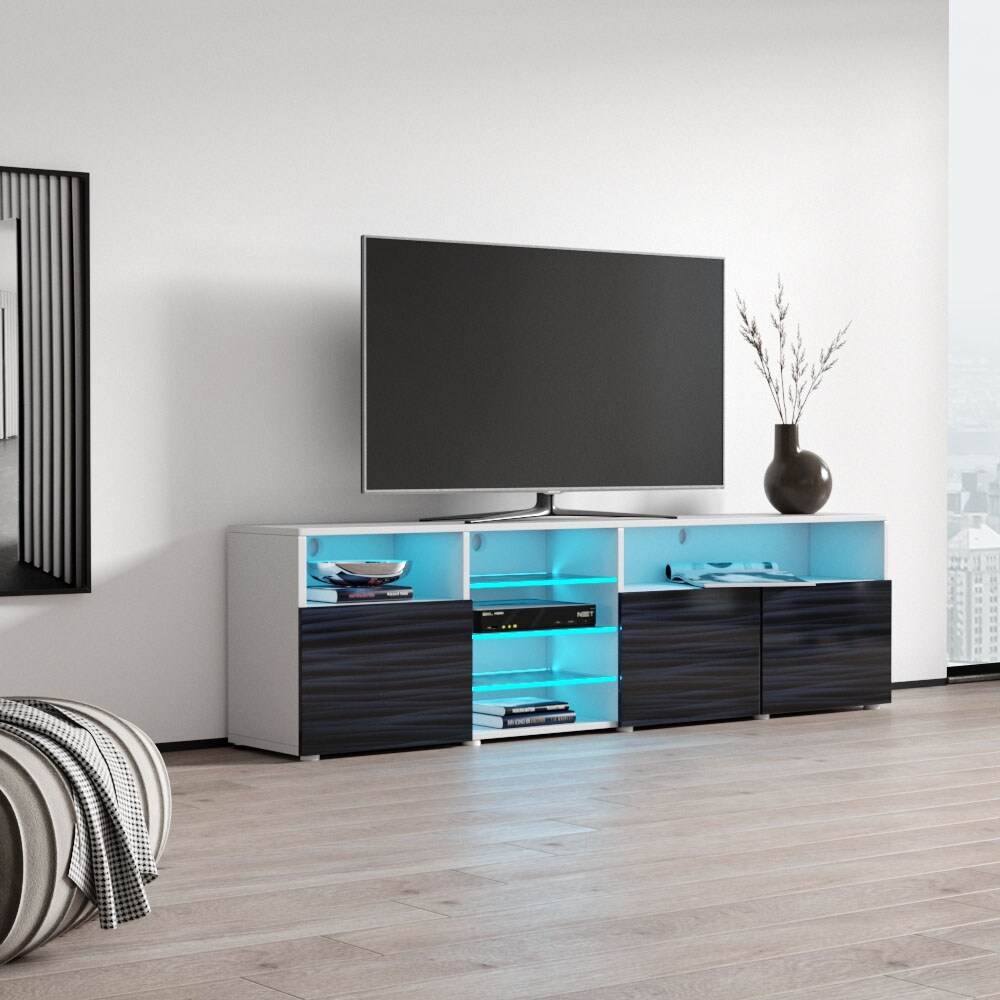 Roma 79 inch Wide Glossy TV Stand