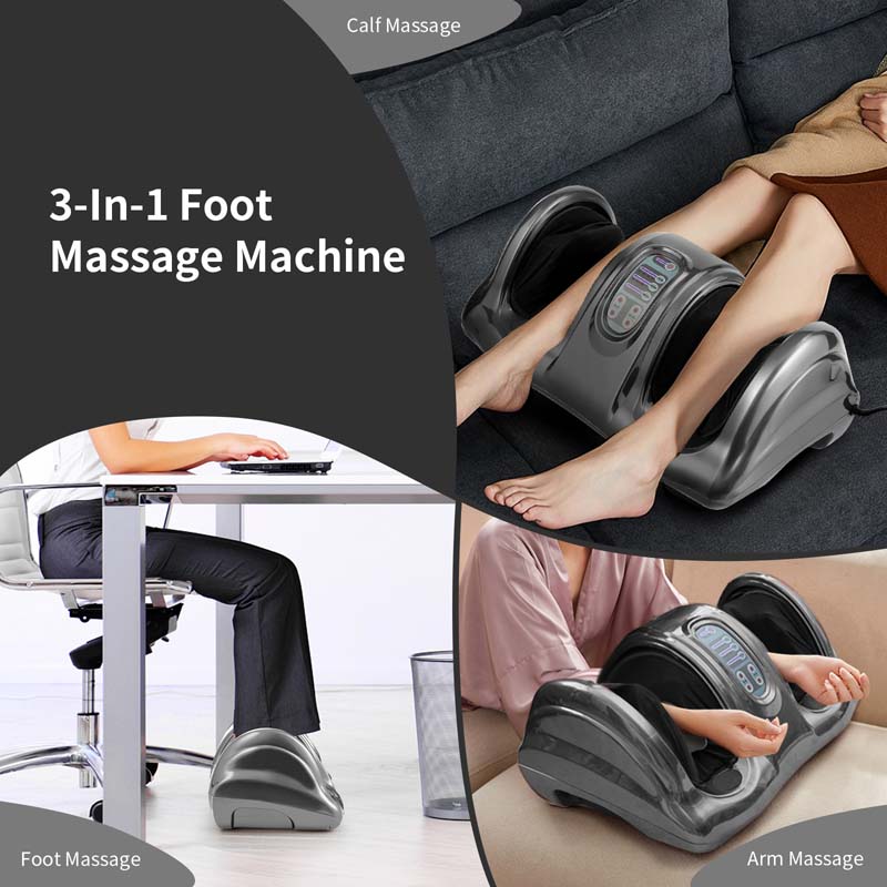 Electric Shiatsu Foot Massager with High-Intensity Rollers, Machine Massage for Feet Leg Calf Ankle, Nerve Pain Therapy