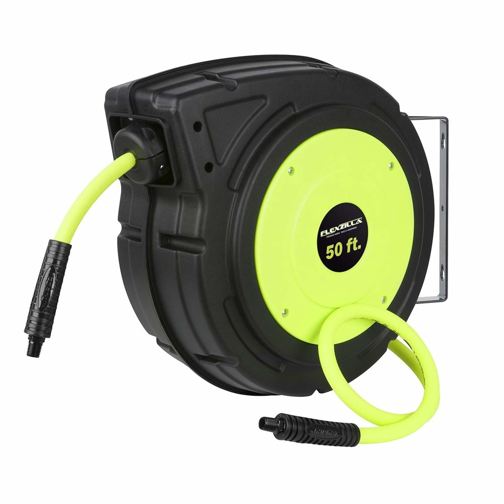 Enclosed Plastic Air Hose Reel， 3/8 x 50