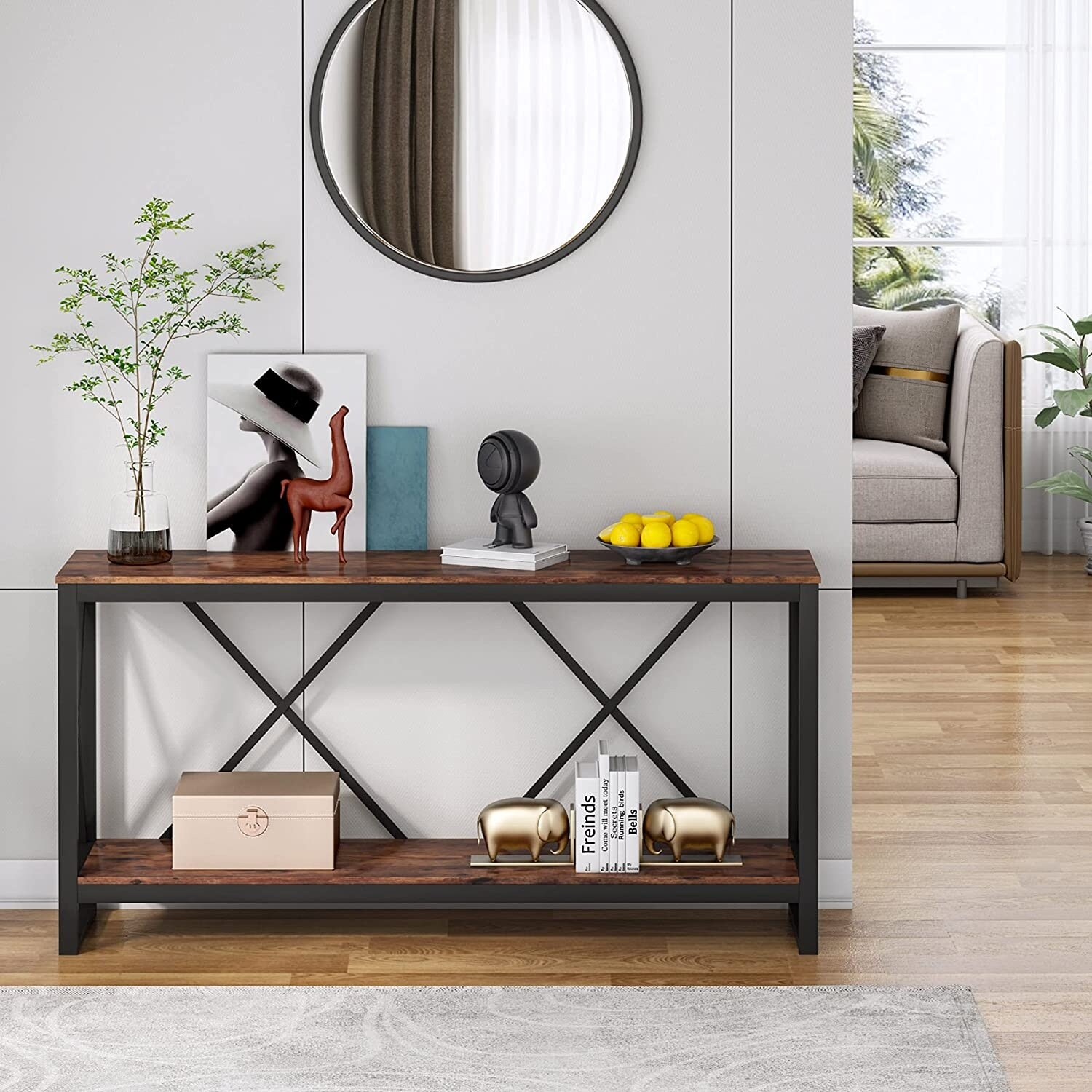 70.9 Inch Extra Long Console Table Narrow Sofa Table