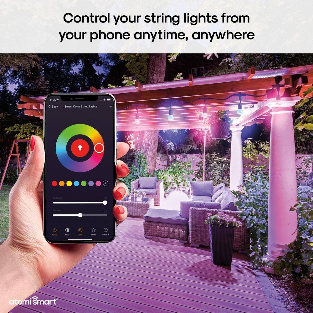 atomi smart WiFi Smart Color String Lights 24 Feet AT1326