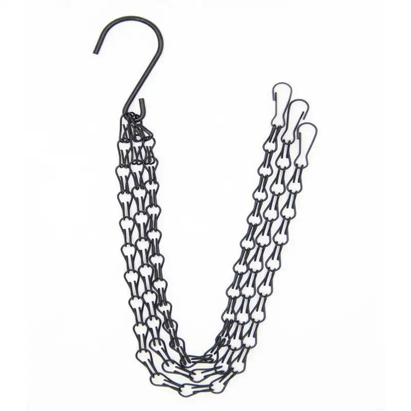 Hot selling Durable Garden Supplies 3 Point Gardening Plant Flower Pot Basket Hanging Chain with Hooks