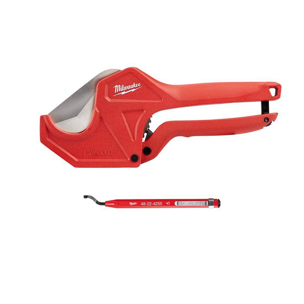 MW 1-58 in. Ratcheting Pipe Cutter with Reaming Pen (2-Piece) 48-22-4210-48-22-4255