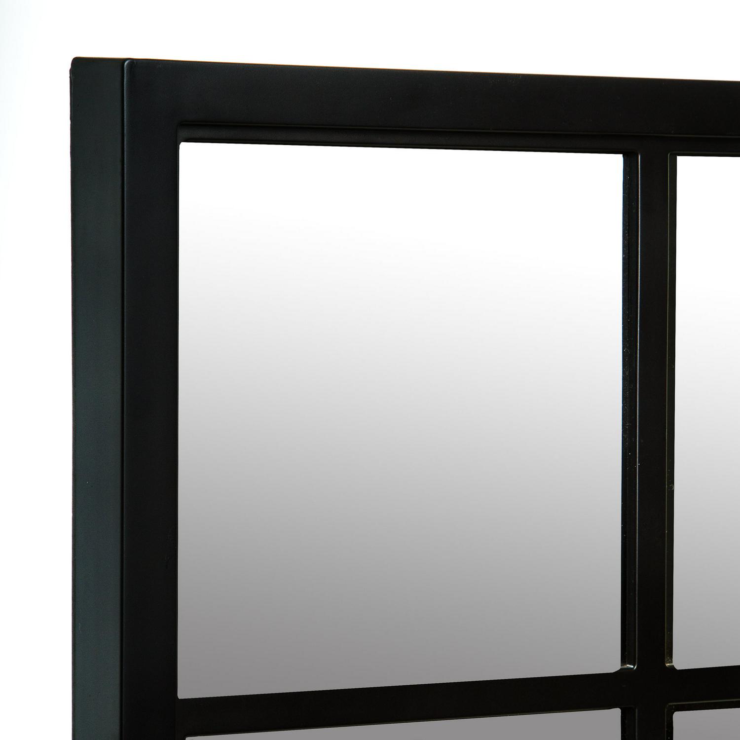 Classic Black Windowpane Mirror 23 x30 by Patton Wall Decor