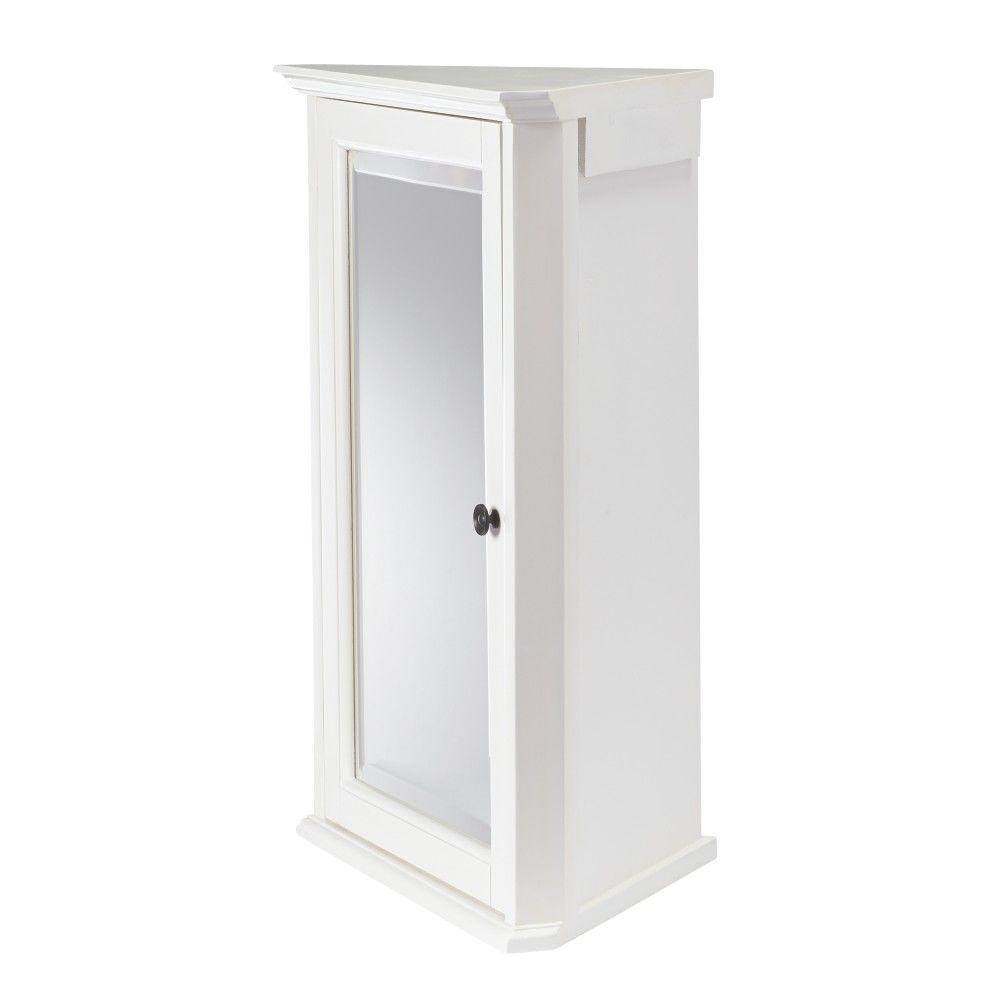 Home Decorators Collection Hamilton 20 in. W x 27 in. H Surface-Mount Corner Wall Medicine Cabinet in Ivory 0567700410