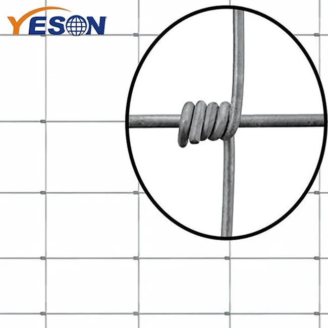 Factory Supply I Type Deer Stay Gate Hot Dip Galvanized Fixed Knot Woven Wire Field Fence