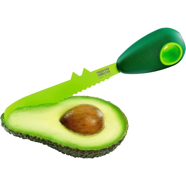 Kuhn Rikon 3 in 1 Avocado Knife With Non stick Coating Green