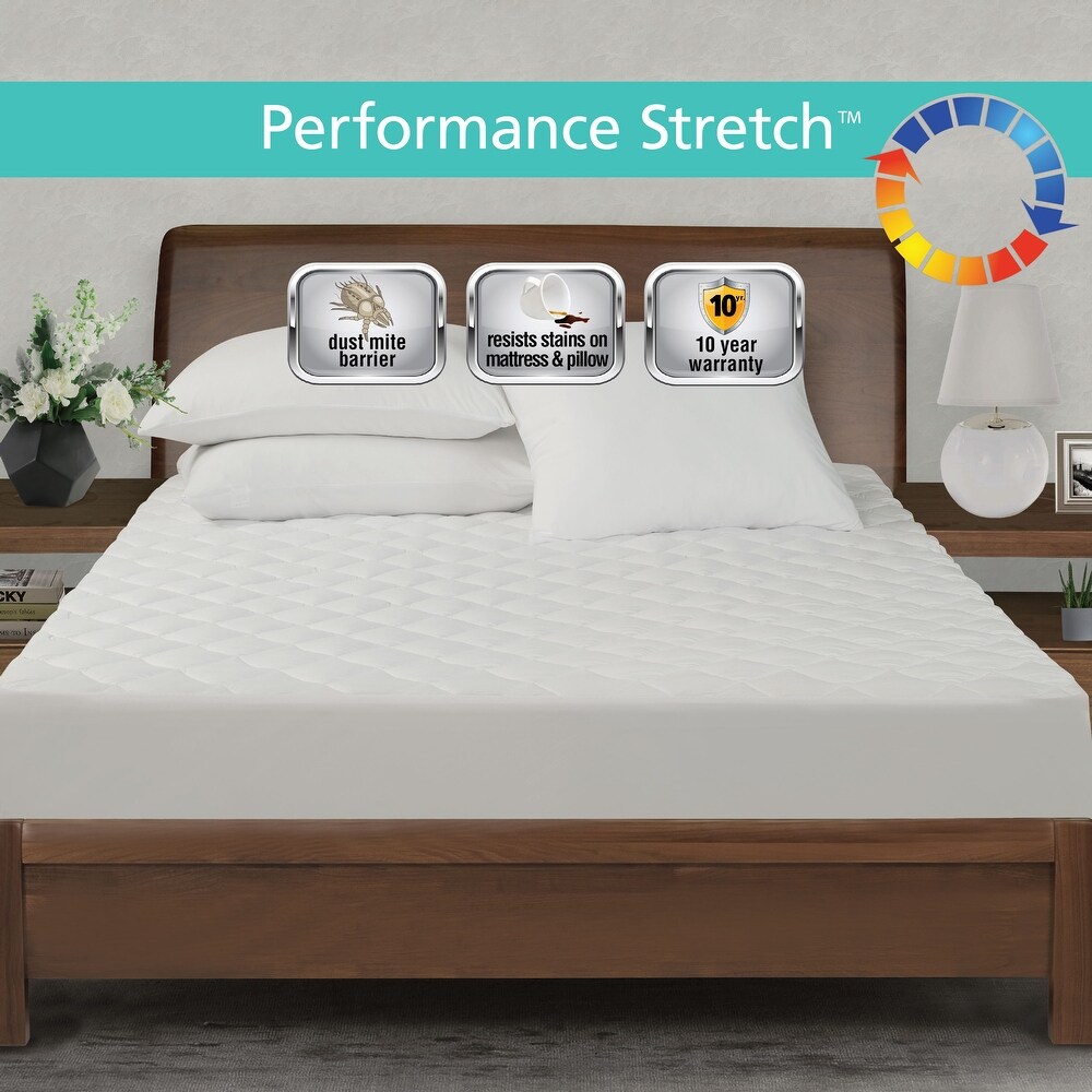 In One Performance Stretch Moisture Wicking Fitted Mattress Pad