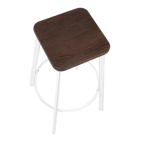 Carbon Loft Barton Backless Square Industrial Bar Stools (Set of 2)