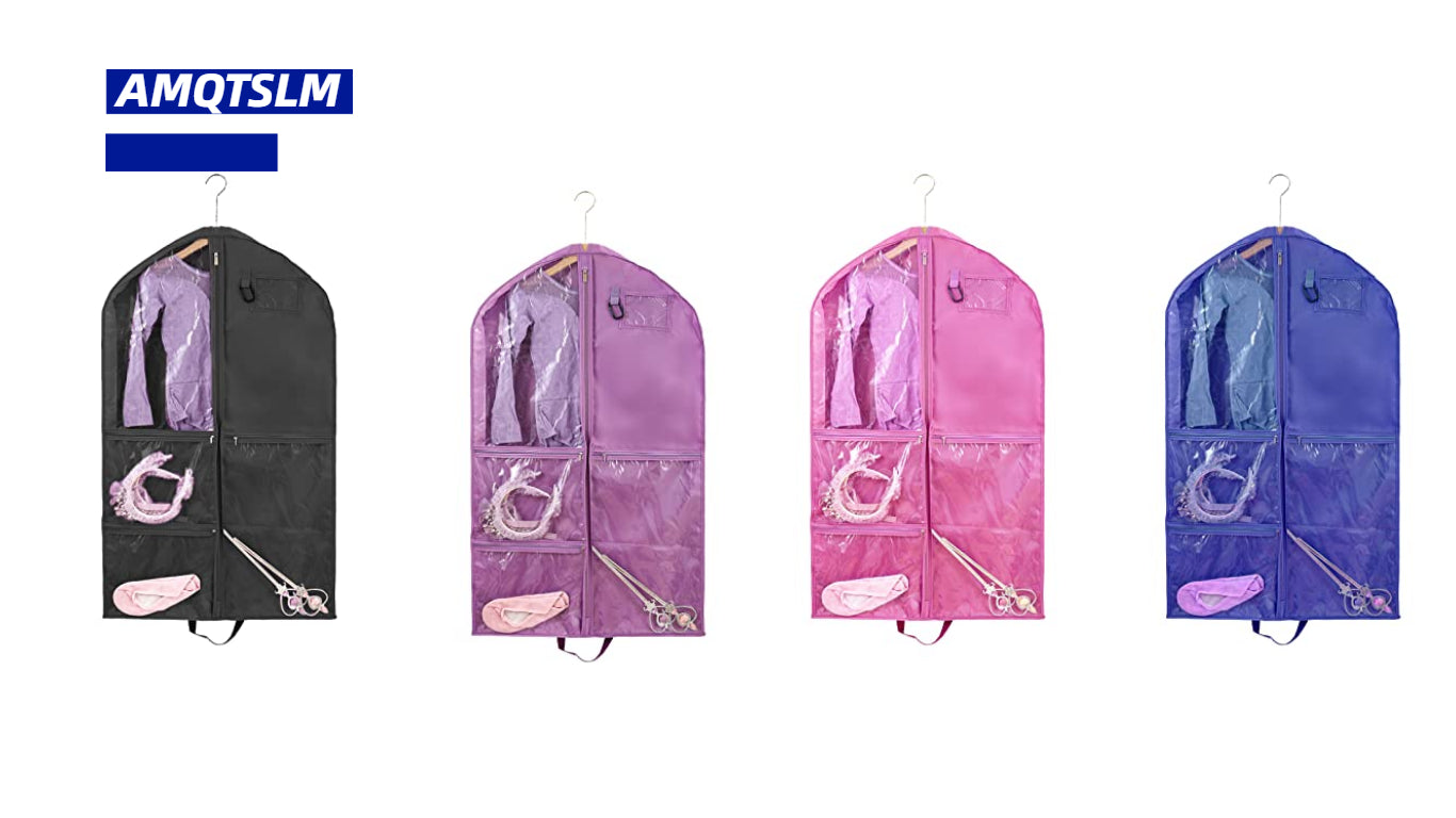 Waterproof Hanging Garment Bag,40 inch Garment Bags for Hanging Clothes,Garment Bags for Travel Storage,Dance Clothes Bag,Kids Garment Bag for Dance Costumes,Sports,Skating,Theatre,Beauty Pageants