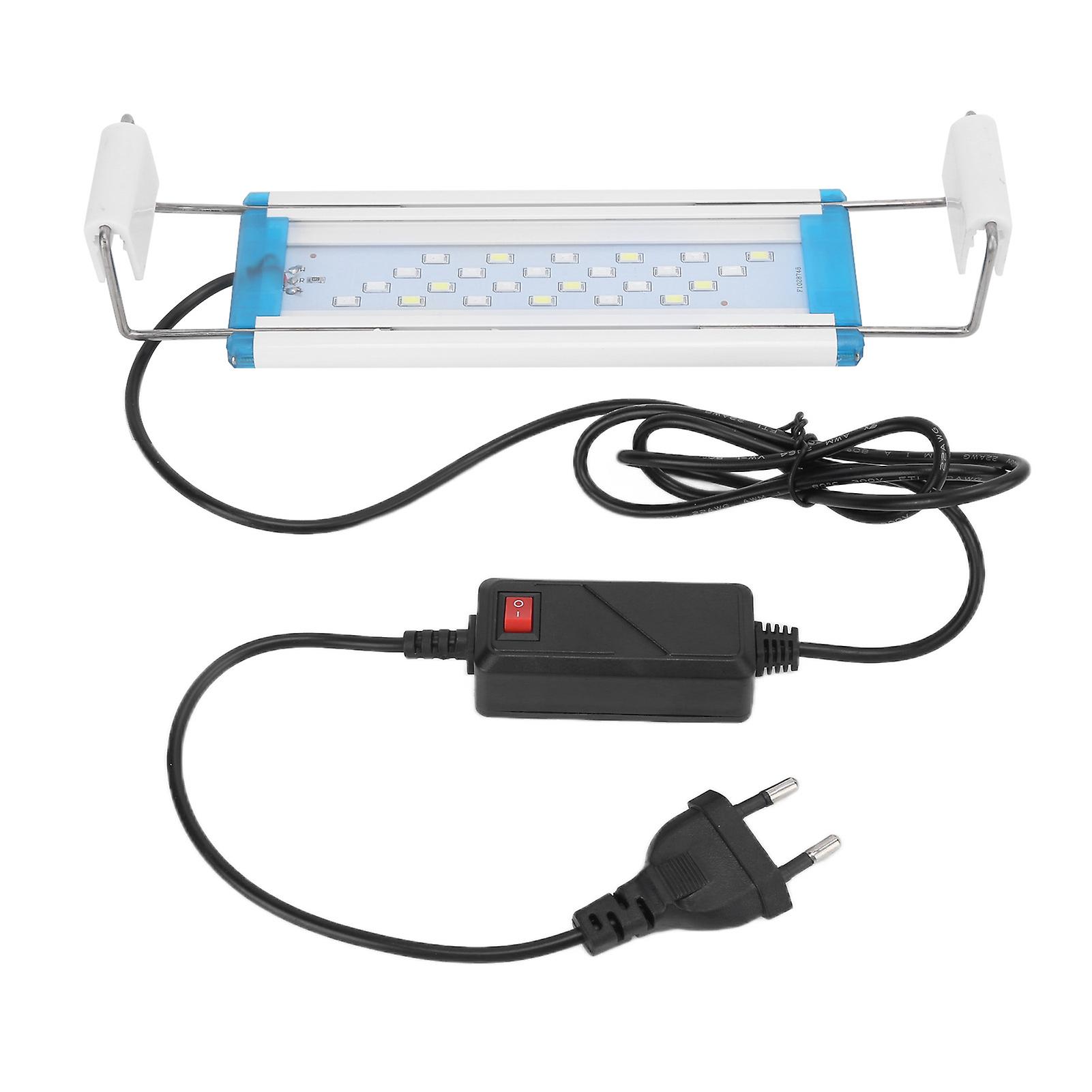 Ultra Thin Aquarium Light Brightening Light Three Color Adjustable Fish Tank Color Enhancement Landscaping Lighteu Plug