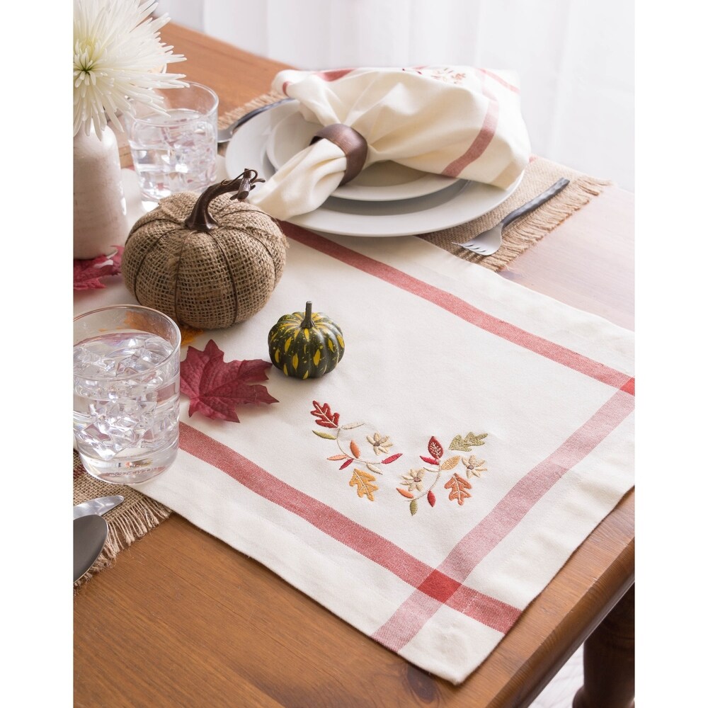 DII Rustic Leaves Kitchen Tablecloth