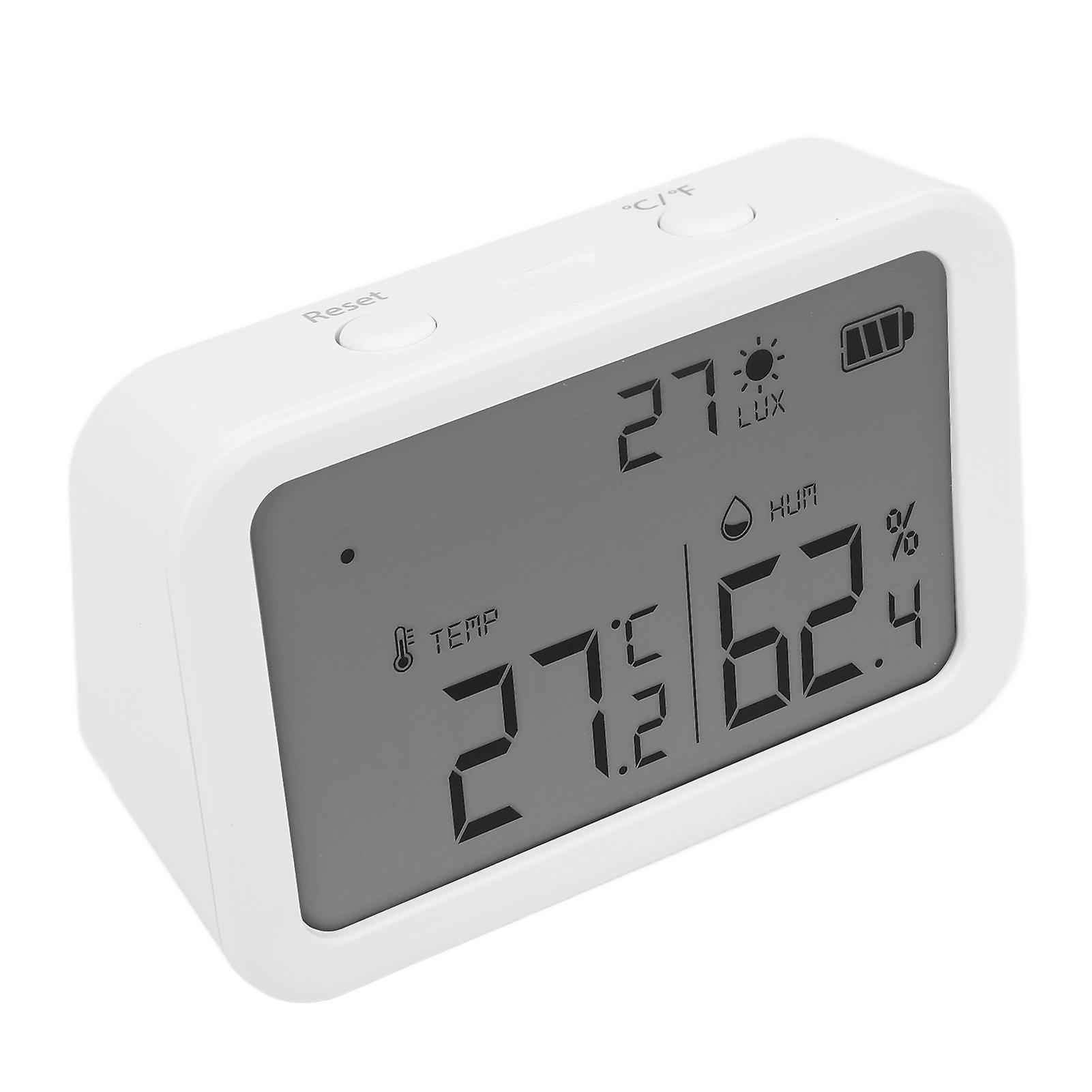 Smart Sensor For Tuya Zigbee Temperature Humidity Light 3 In 1 Recording Device With Lcd Screen