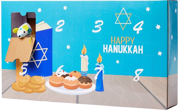 Frisco Holiday 8 Days of Hanukkah Cardboard Calendar with Toys for Cats