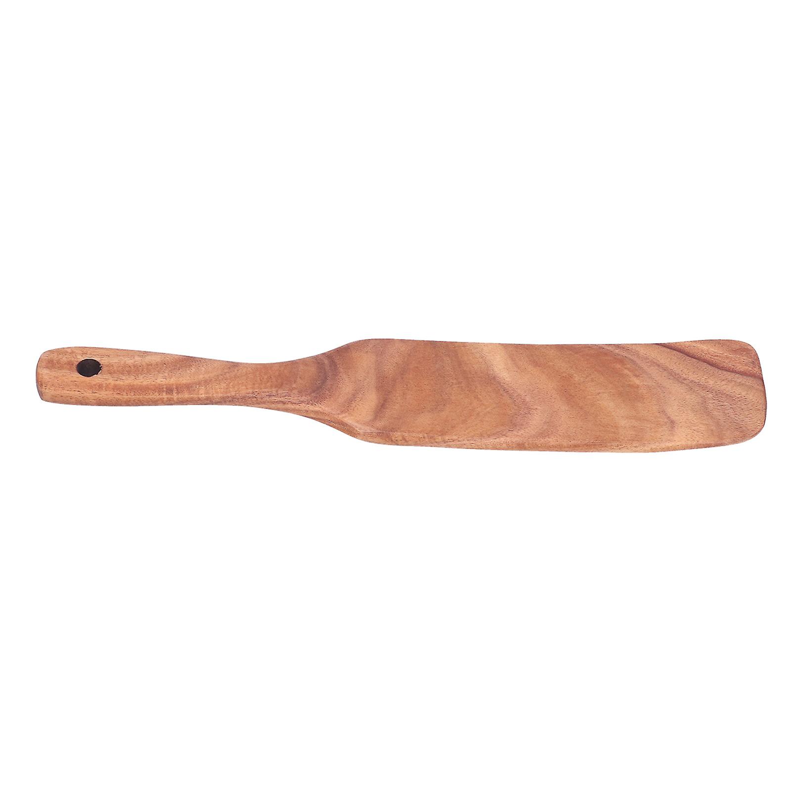 Teak Spatula Wooden Steak Pizza Cooking Salad Frying Spatula for Business Gifts Home KitchenMiddle Shovel 11.4x2.2inch