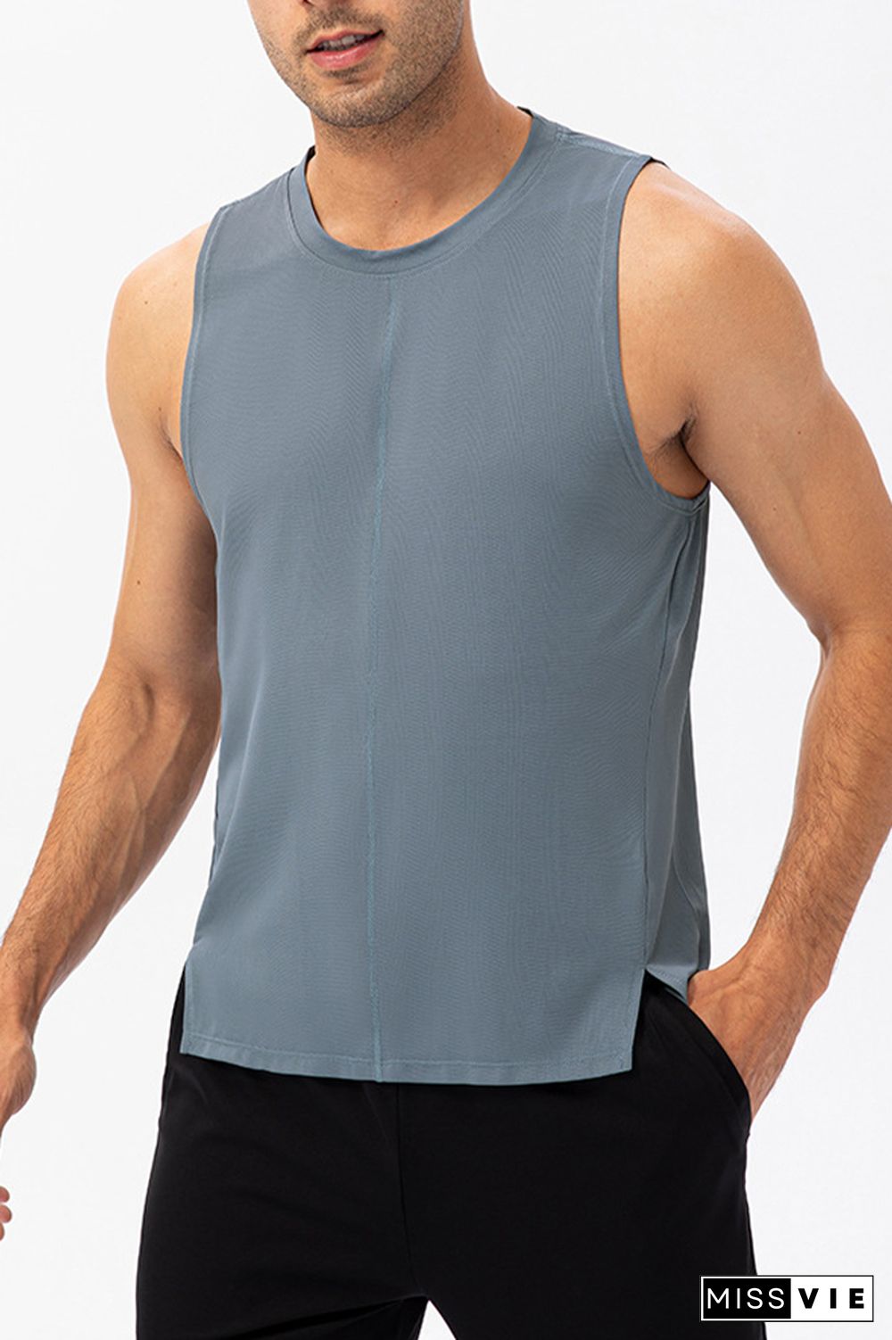 Plain Breathable Men's Quick Dry Gym Tank Top