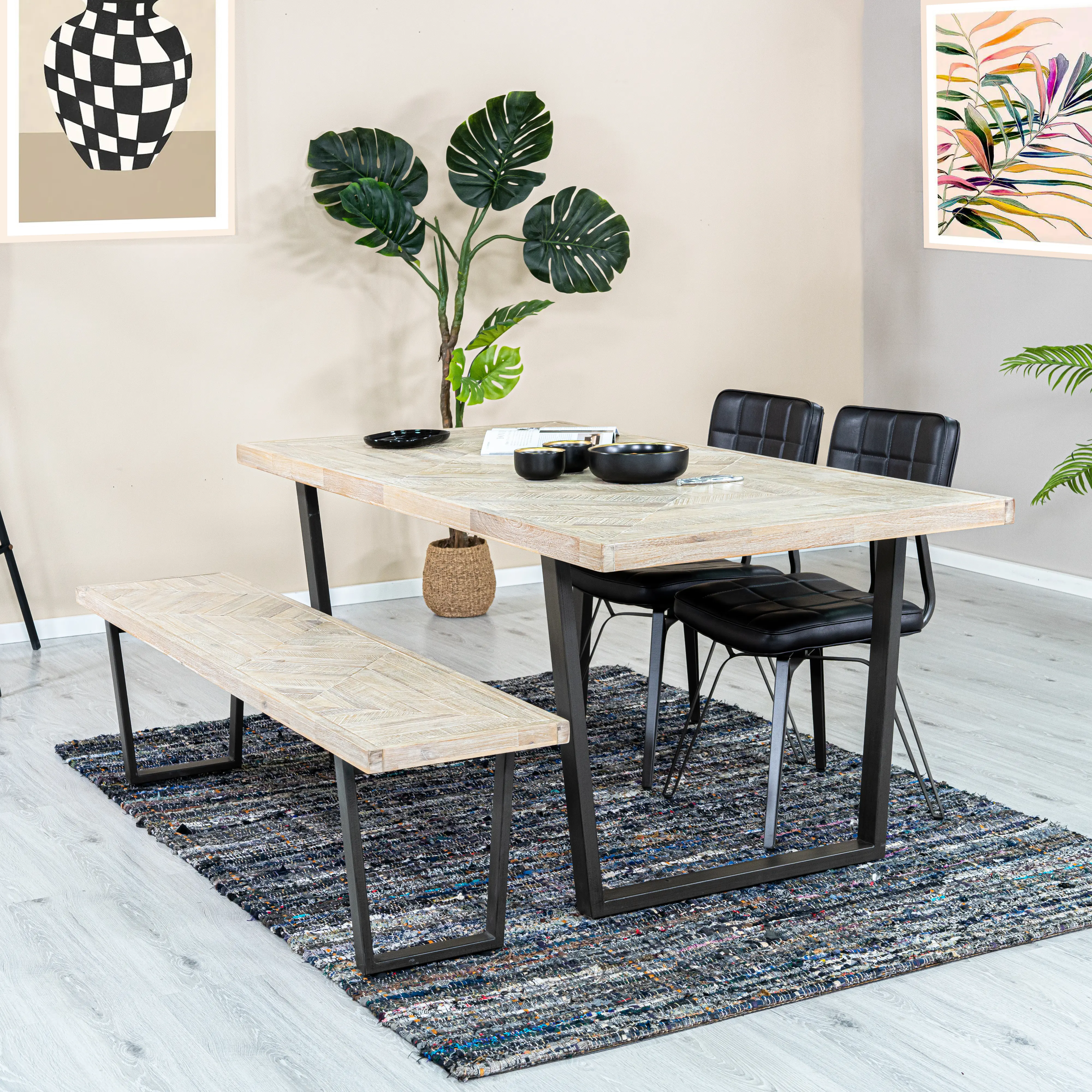 Luna Natural 6 Piece Dining Room Set