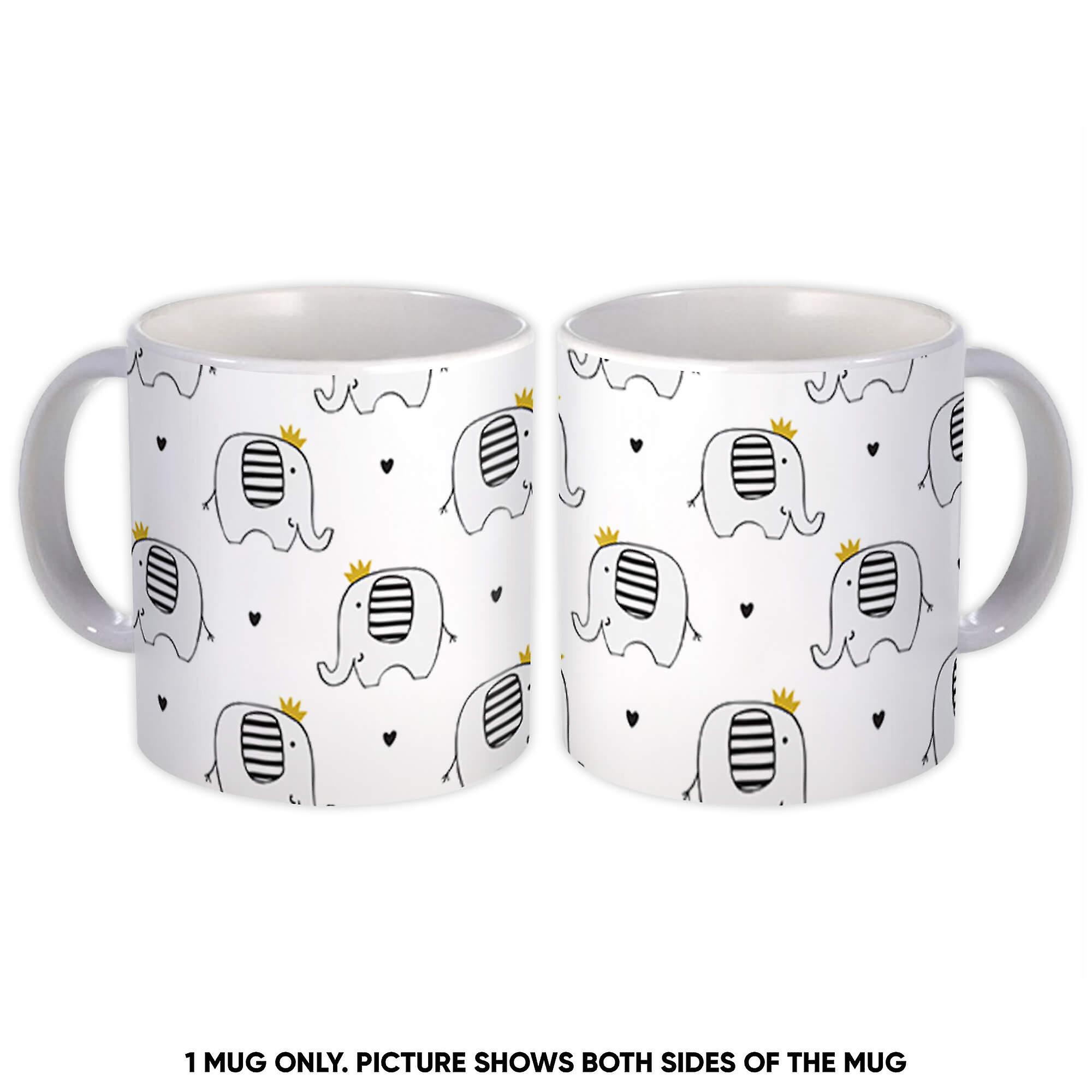 Gift Mug: Elephant Crown Pattern