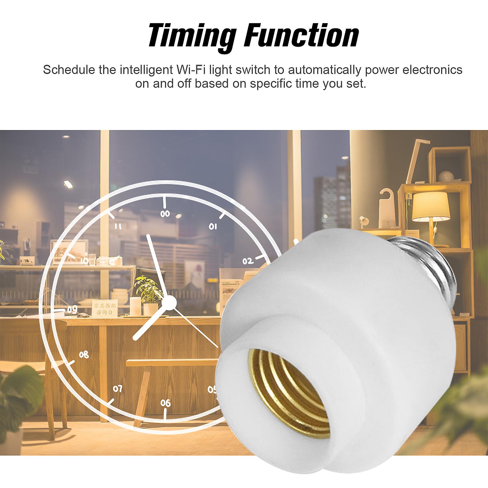 Tuya Smart Slampher Wifi Smart Light Bulb Holder E27 Wireless Lamp Holder  Real Timer For Smart Home Compatible With Amazon Alexa and For Google Home