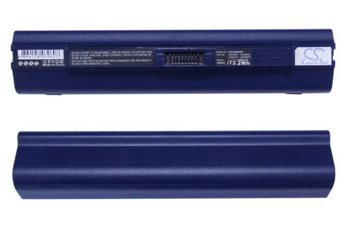 Acer Aspire One 531 Aspire One 751 As Blue 6600mAh Replacement Battery BatteryClerkcom Laptop and Notebook