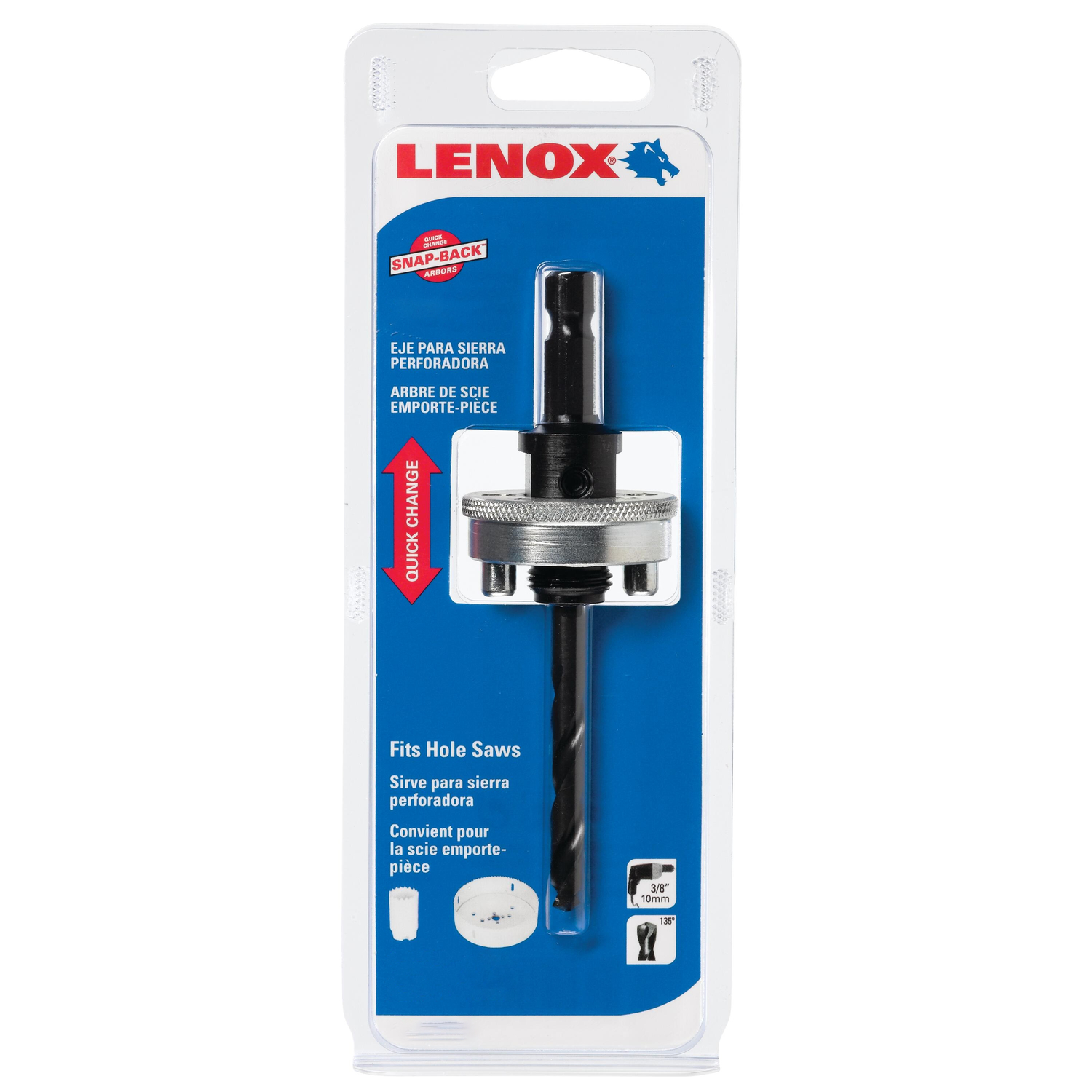 Lenox Snap-Back 1/2 in. X 7.5 in. L Steel Drill Bit Arbor 1 pc