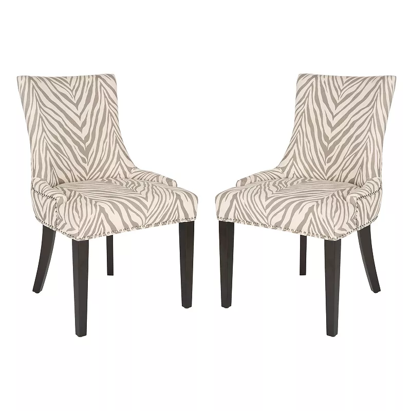 Safavieh Lester Zebra 2-pc. Dining Chair Set