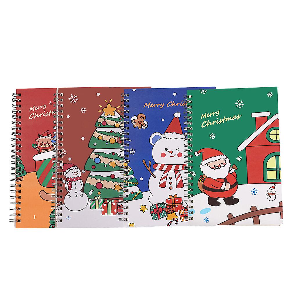 4 Pcs Premium Pocketbooks Christmas-themed Planning Books Diary Books (assorted Color)