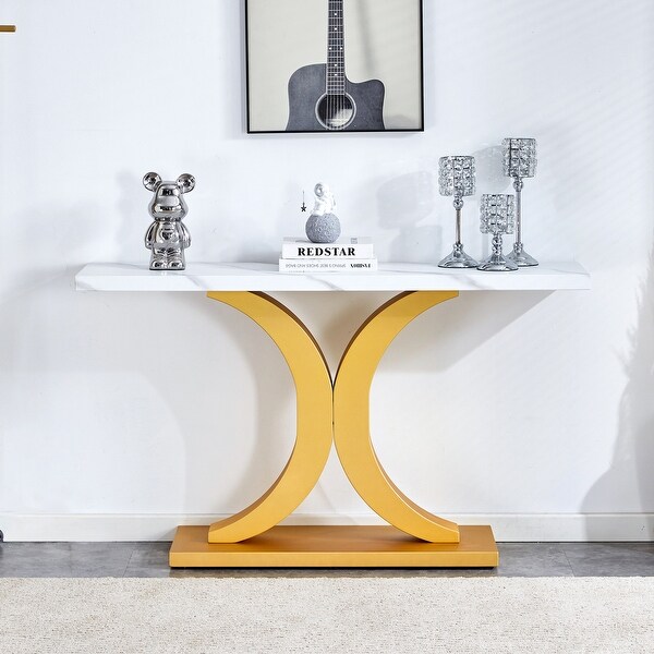 Modern minimalist style wood foyer table