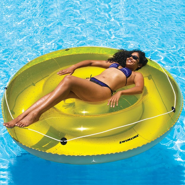 Water Sports Circular Inflatable Suntan Island Swimming Pool Raft Lounger Green