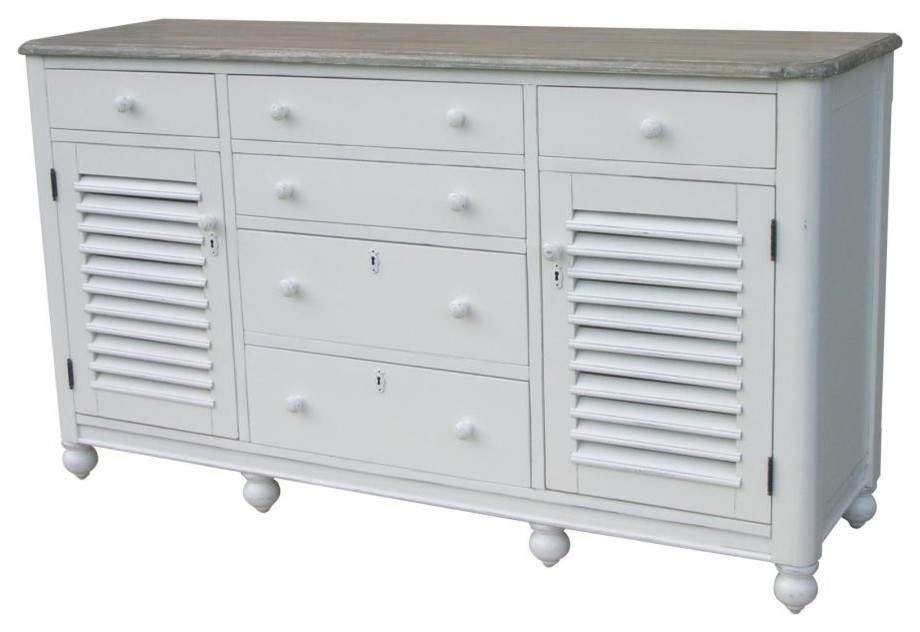 Chest of Drawers TRADE WINDS NEWPORT Traditional Antique White   Traditional   Accent Chests And Cabinets   by EuroLuxHome  Houzz