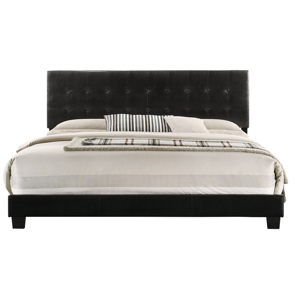 Caldwell Faux Leather Tufted Bed