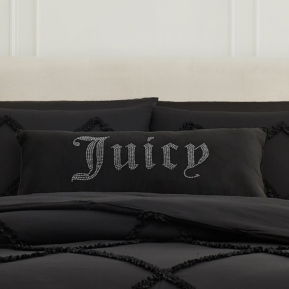 Juicy Couture Silver Rhinestone Pillow 16\
