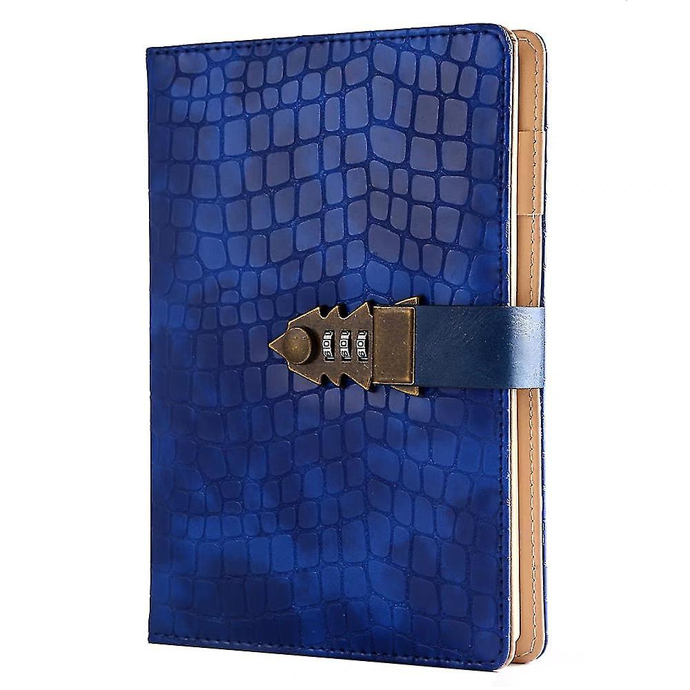 Jwl-retro Leather Password Notebook With Lock Business Planner Agend Notepad Personal Diary School Office Stationery Supplies Gift