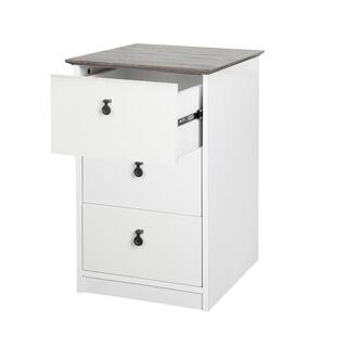 SAINT BIRCH Finley WhiteGray Oak 3-Drawer Lateral File Cabinet SBFL4125FCWG