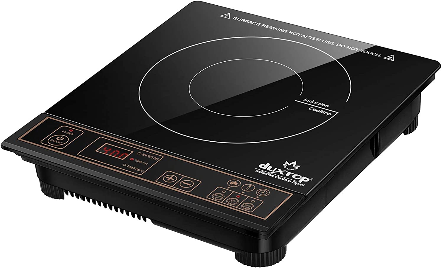 Duxtop 1800W Portable Induction Cooktop Countertop Burner， Gold 8100MC/BT-180G3