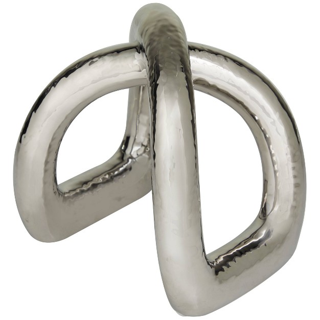 Porcelain Abstract Arched Sculpture Silver Cosmoliving By Cosmopolitan