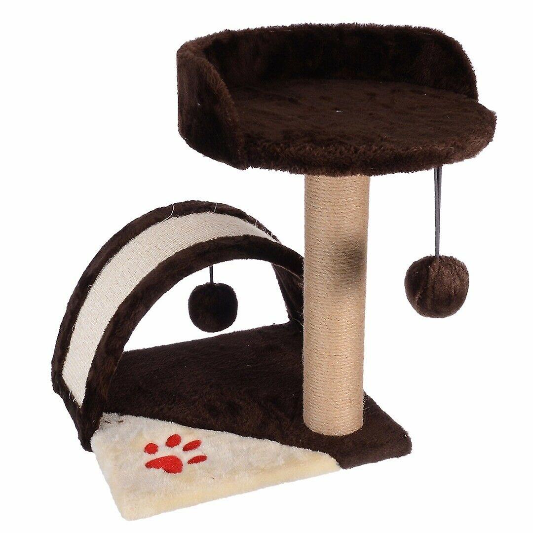 Cat Bed Scratching Post and Activity Tree Scratcher Pet Kitten Play Toy Grey