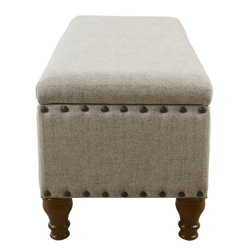 Copper Grove Reze Large Storage Bench with Nailhead Trim