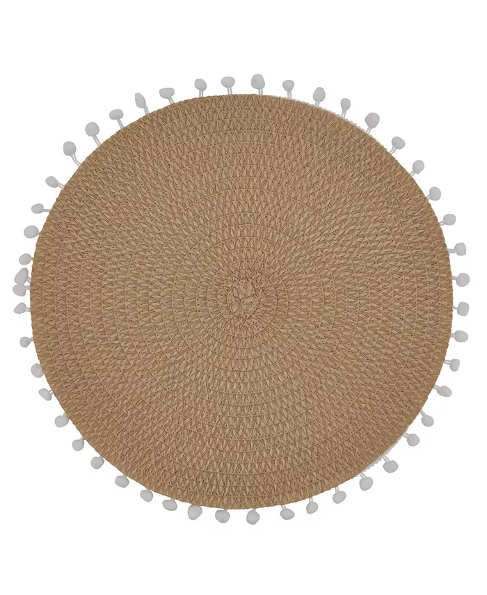 Saro Lifestyle Pom Pom Placemat Set of 4