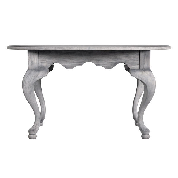 Grace Powder Gray Oval Four-Leg Coffee Table