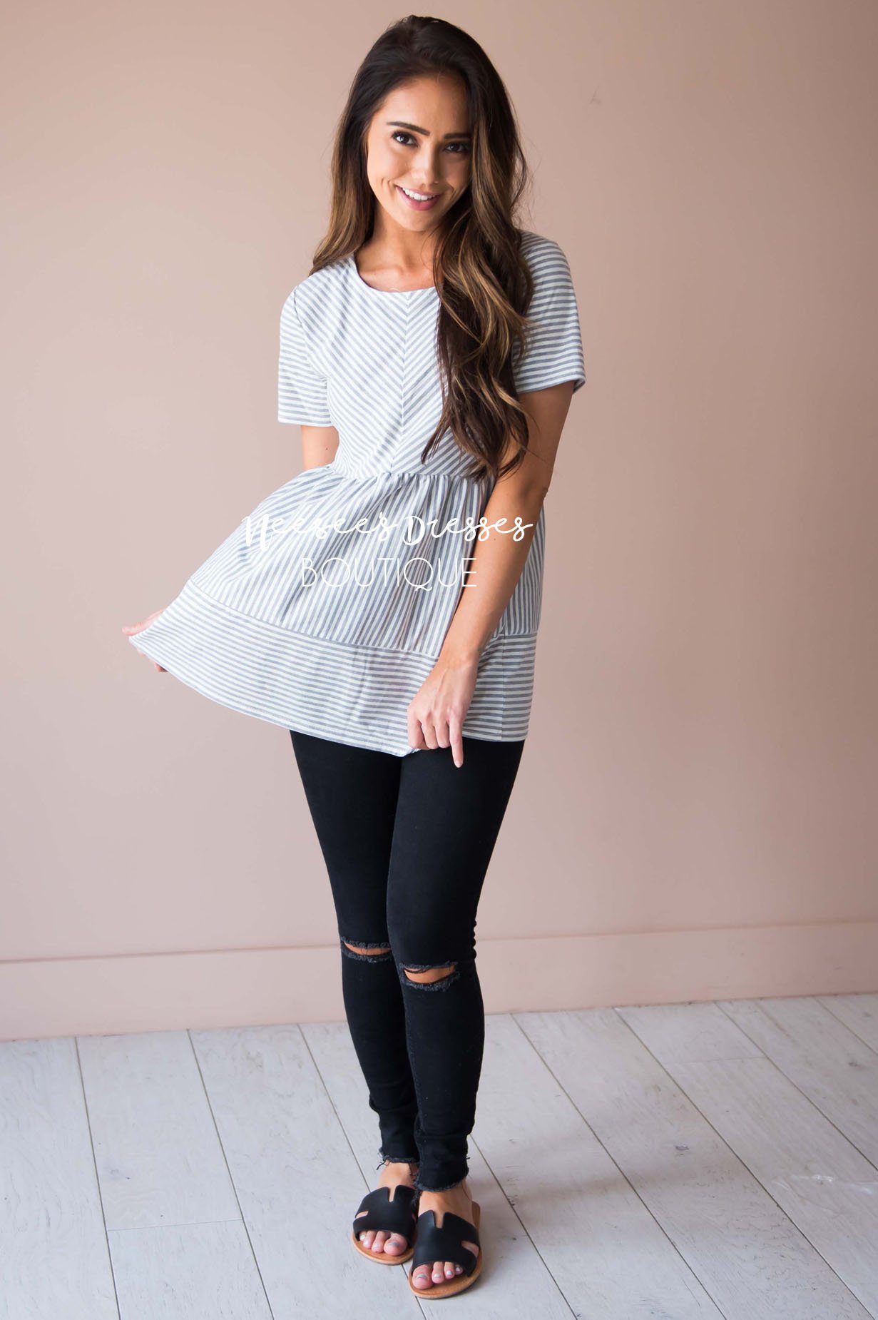 Sophisticated Heart Peplum Top