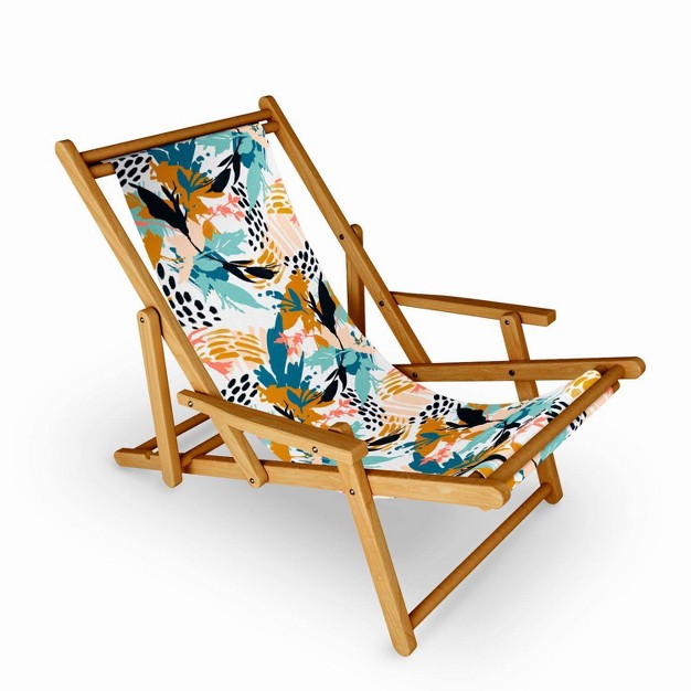 Marta Barragan Camarasa Botanical Brushstrokes Sling Chair Deny Designs