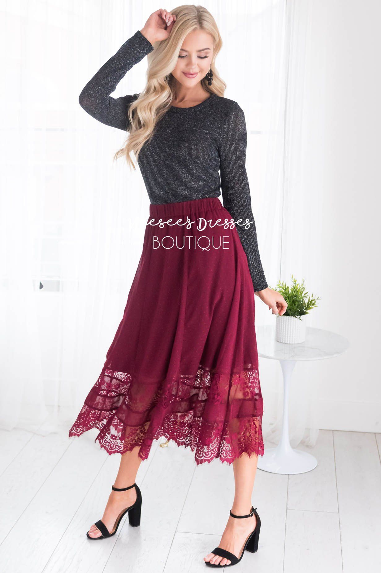 Sheer Joy Lace Skirt