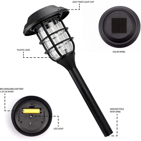 6PK Black Low Voltage Pathway Light