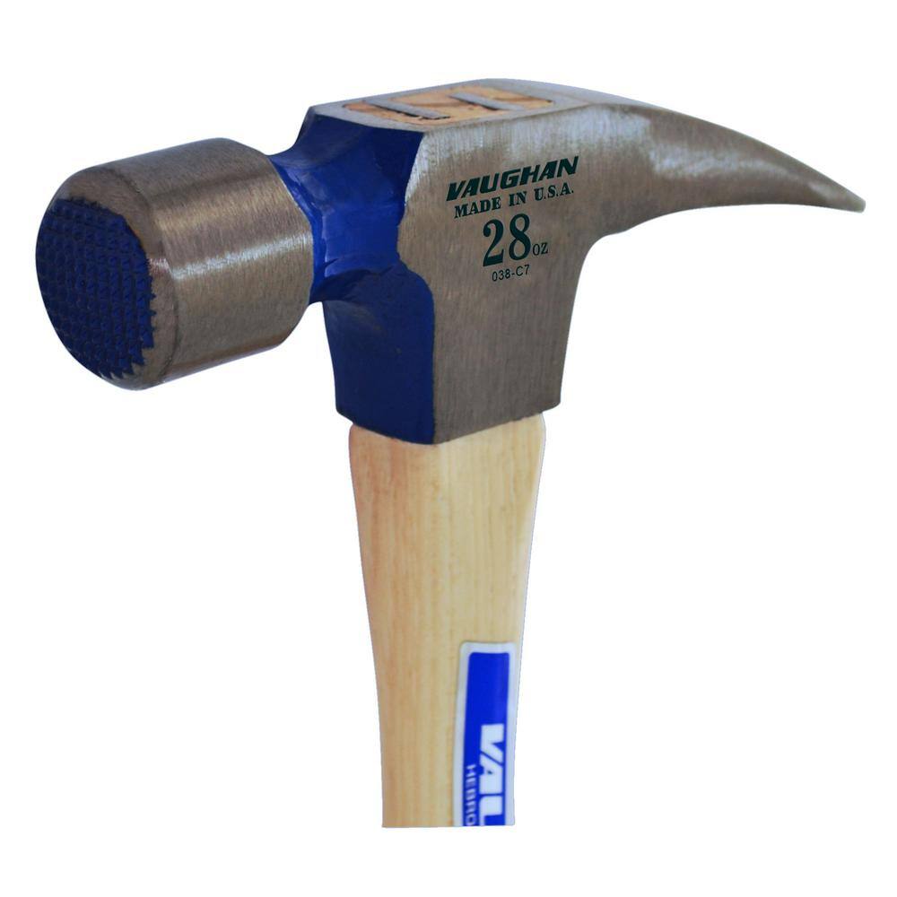 Vaughan 28 oz. Milled Face Framing Hammer 18 in. Hardwood handle 606M