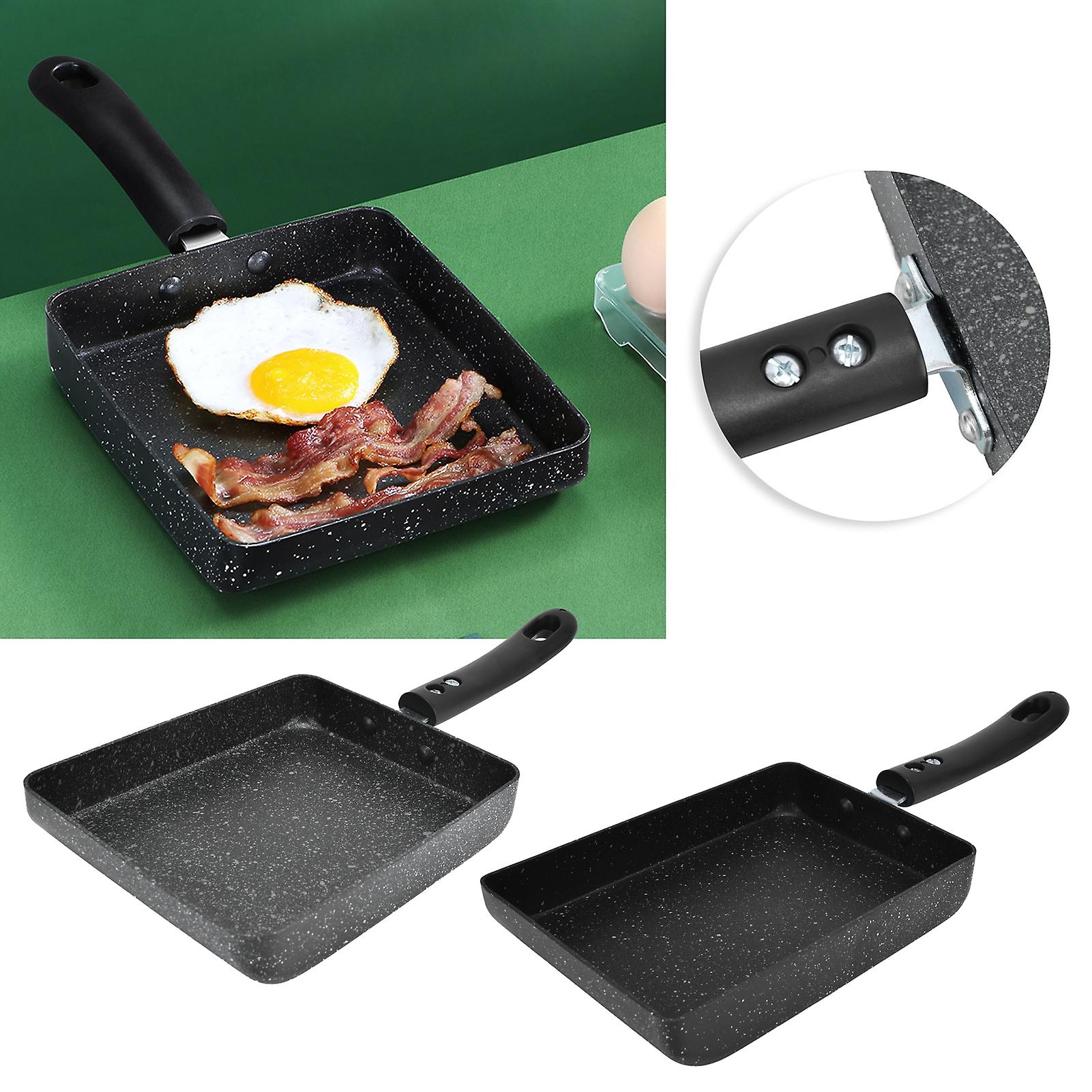 Tamagoyaki Pan， Non Stick Rectangle Evenly Heating Omelette Pan Flat Bottom Thickening Egg Frying Pan Cooking Tools For Kitchen[small]