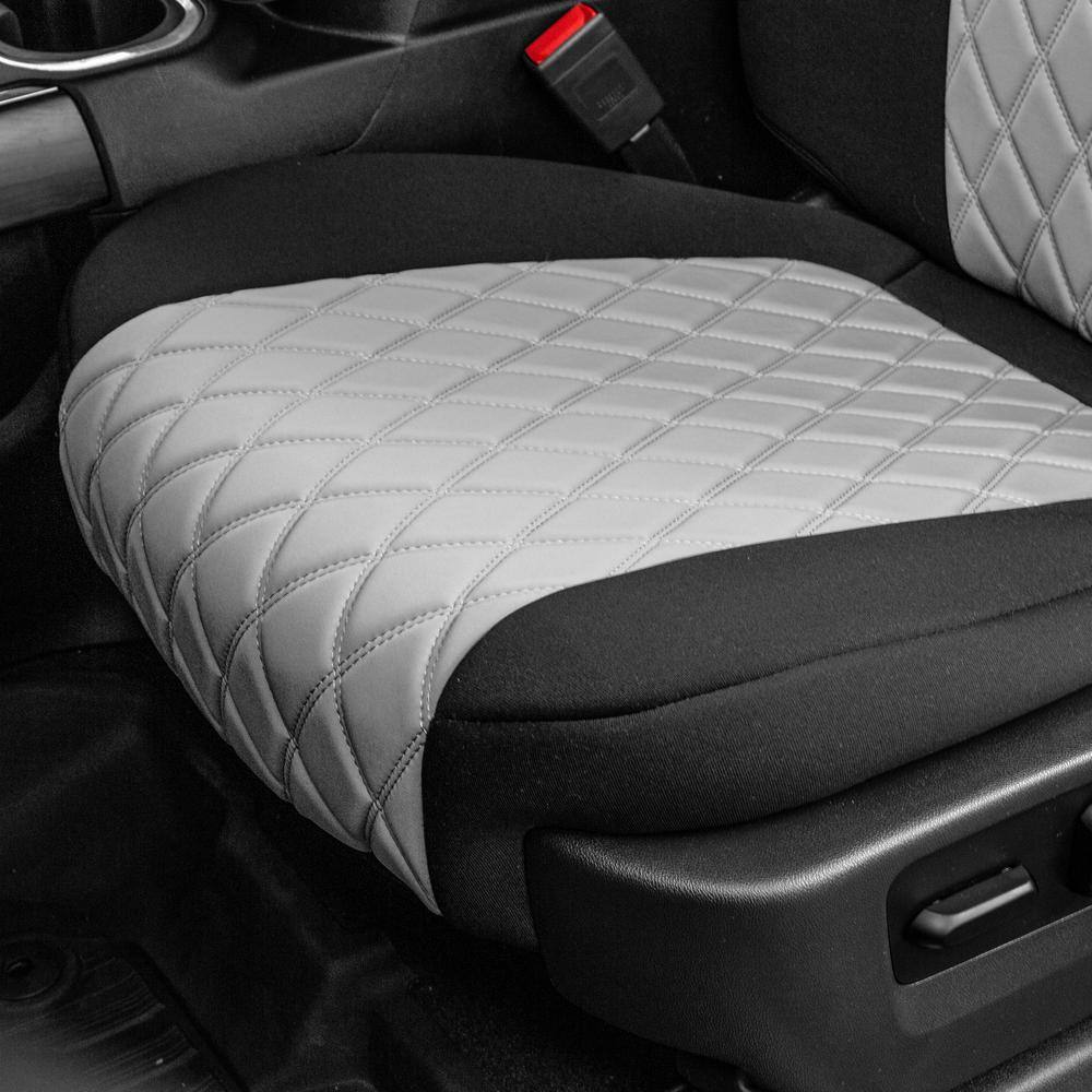 FH Group Neoprene Custom Fit Seat Covers for 2019-2022 Chevrolet Silverado 1500 2500HD 3500HD WT to Custom to LT DMCM5010GRAY-FRONT