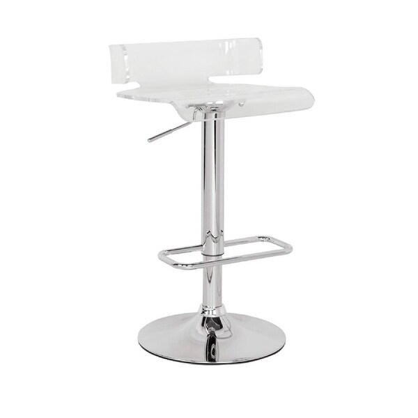 Acrylic Adjustable Stool with Swivel Base