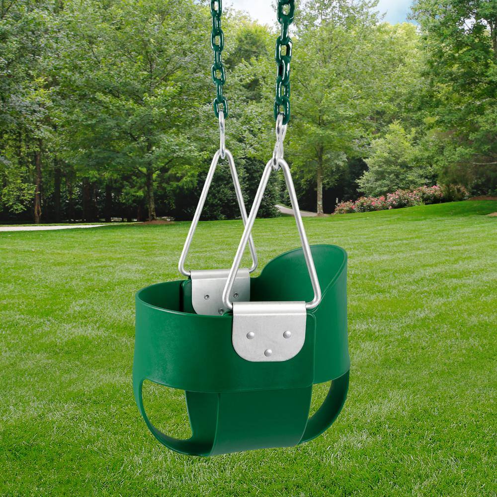 Gorilla Playsets Full-Bucket Swing with Chain in Green 04-0008-GG