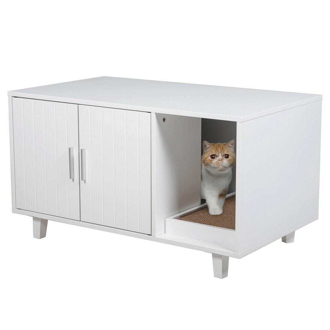 Modern Pet Crate Cat Washroom Hidden Litter Box Enclosure House Table